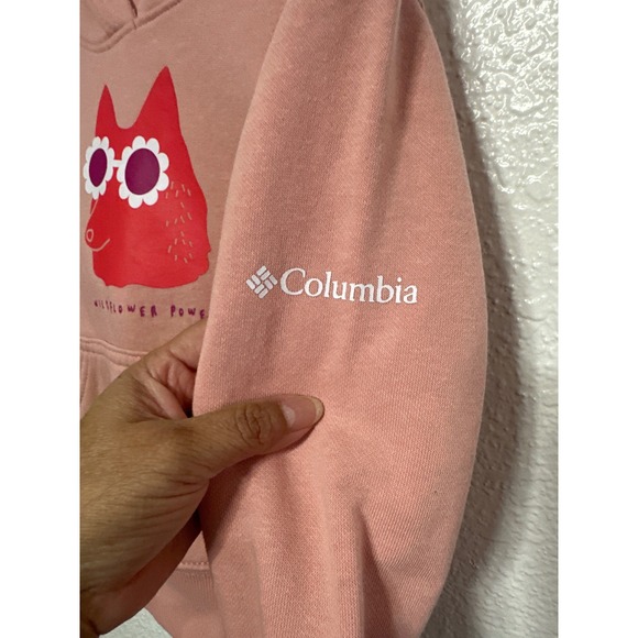 Columbia Kids Pink Wildflower Power Fox Graphic Hoodie - Picture 4 of 8